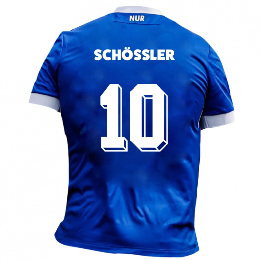 Danxen Criança Camisola Maris Schößler #10 Azul Branco Alternativa 2025/26 Camisa Brasil