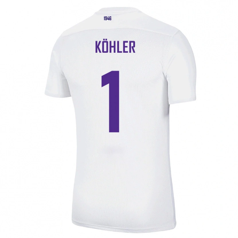 Danxen Criança Camisola Lucas Köhler #1 Branco Verde Alternativa 2025/26 Camisa Brasil