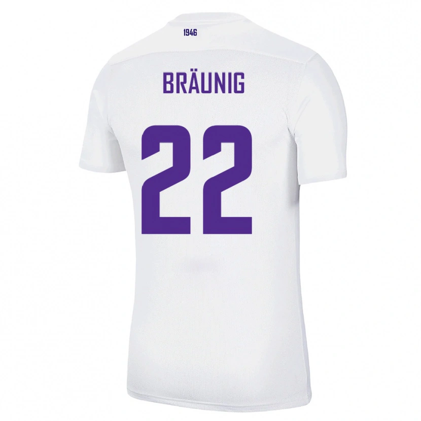 Danxen Criança Camisola Liam Bräunig #22 Branco Verde Alternativa 2025/26 Camisa Brasil