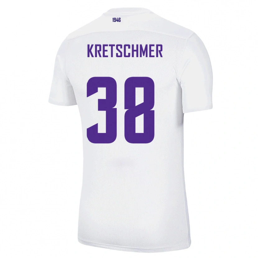 Danxen Criança Camisola Theo Kretschmer #38 Branco Verde Alternativa 2025/26 Camisa Brasil