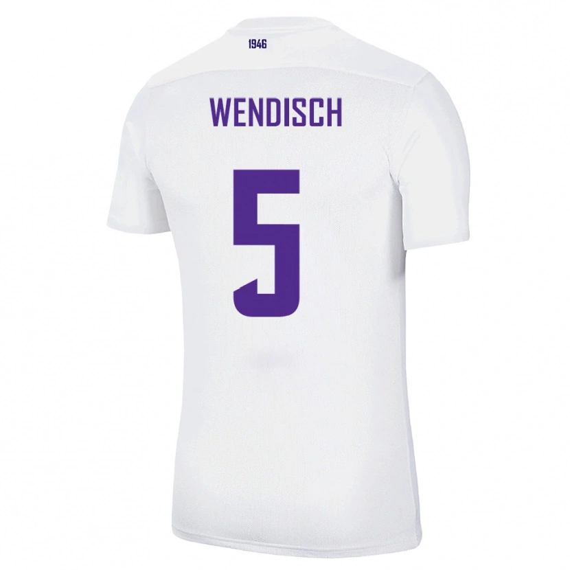 Danxen Criança Camisola Pascal Wendisch #5 Branco Verde Alternativa 2025/26 Camisa Brasil