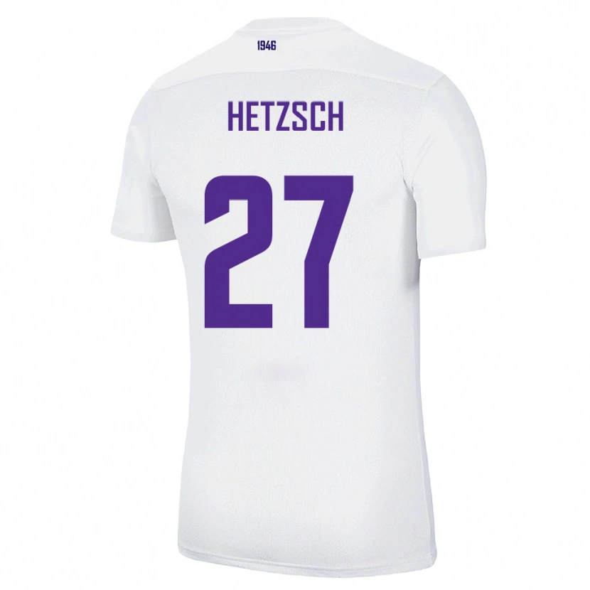 Danxen Criança Camisola Finn Hetzsch #27 Branco Verde Alternativa 2025/26 Camisa Brasil