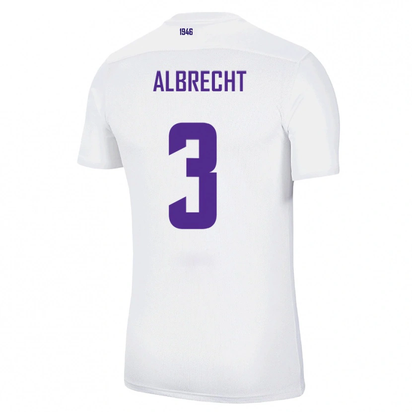 Danxen Criança Camisola Ben Albrecht #3 Branco Verde Alternativa 2025/26 Camisa Brasil