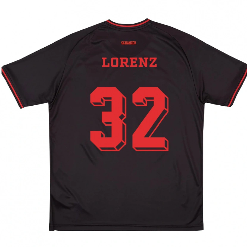 Danxen Criança Camisola Simon Lorenz #32 Preto Vermelho Branco Alternativa 2025/26 Camisa Brasil