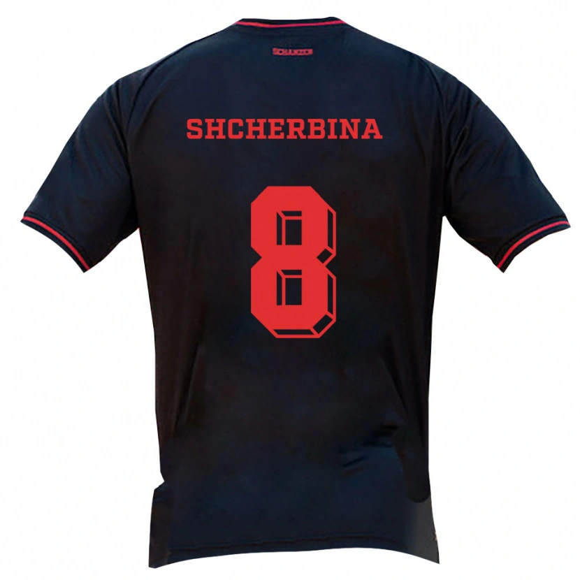 Danxen Criança Camisola Ivan Shcherbina #8 Preto Vermelho Branco Alternativa 2025/26 Camisa Brasil