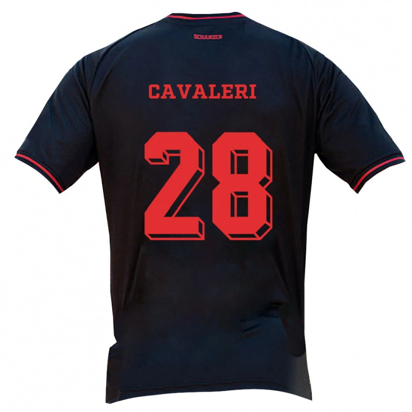 Danxen Criança Camisola Salvatore Cavaleri #28 Preto Vermelho Branco Alternativa 2025/26 Camisa Brasil