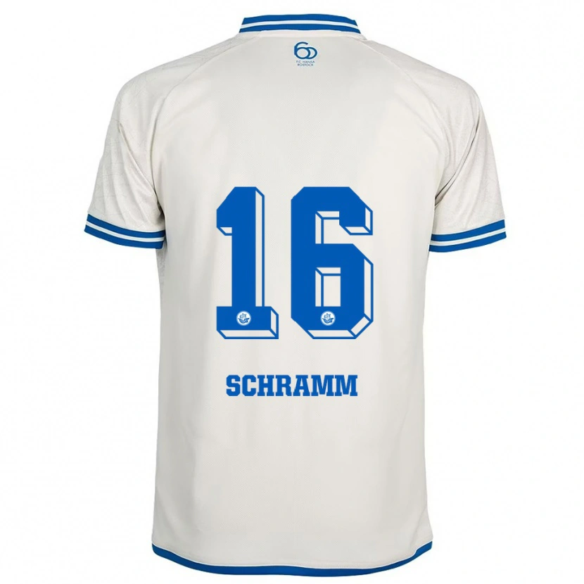 Danxen Criança Camisola Jette Schramm #16 Branco Azul Alternativa 2025/26 Camisa Brasil