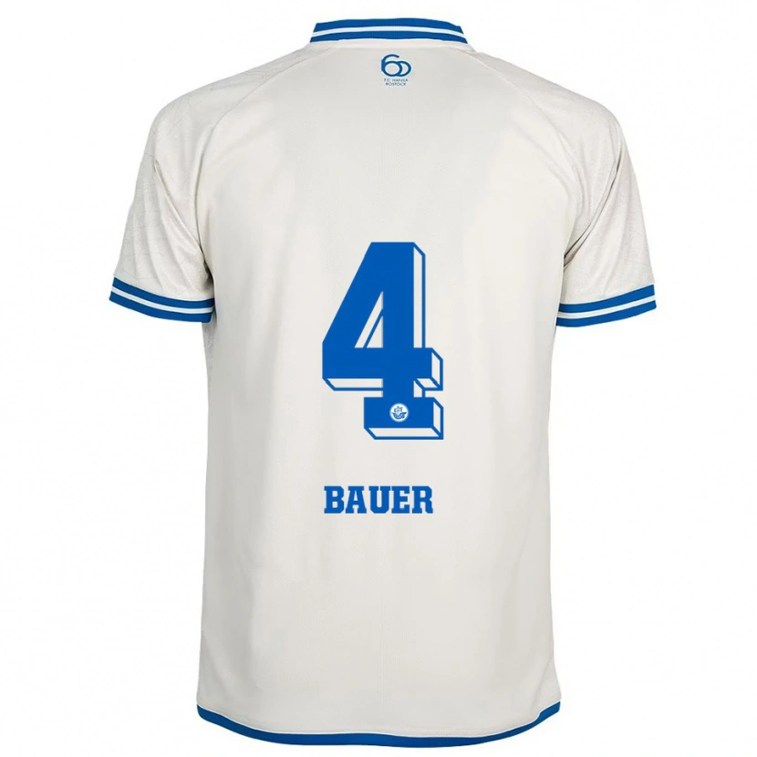 Danxen Criança Camisola Richard Bauer #4 Branco Azul Alternativa 2025/26 Camisa Brasil