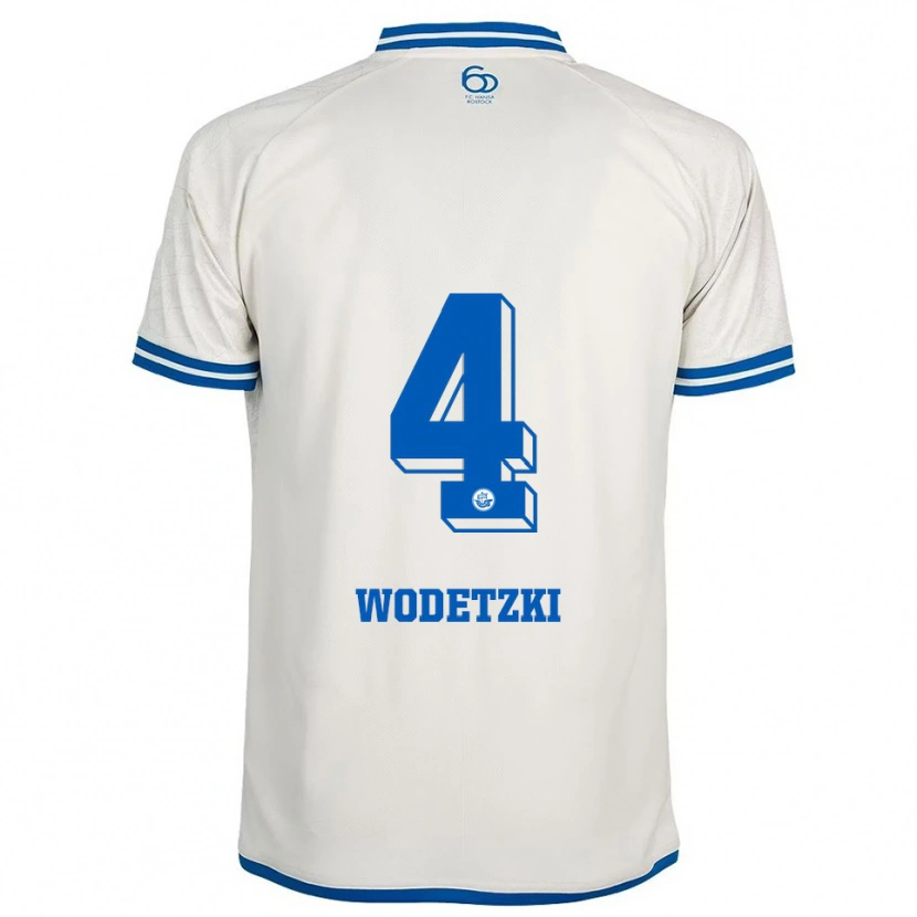 Danxen Criança Camisola Oskar Wodetzki #4 Branco Azul Alternativa 2025/26 Camisa Brasil