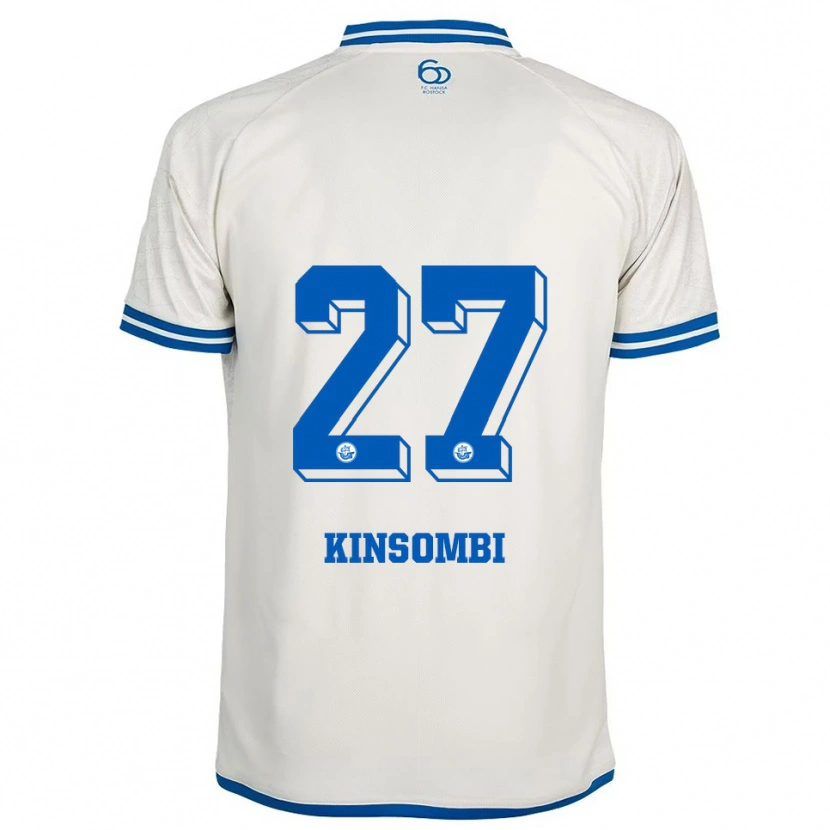 Danxen Criança Camisola Christian Kinsombi #27 Branco Azul Alternativa 2025/26 Camisa Brasil