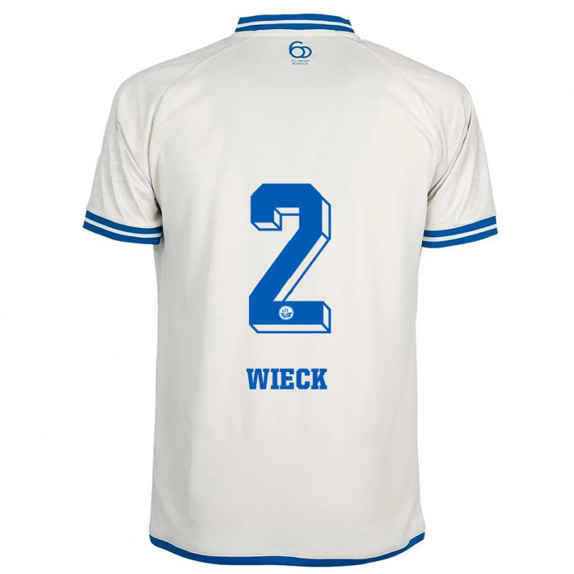 Danxen Criança Camisola Niklas Wieck #2 Branco Azul Alternativa 2025/26 Camisa Brasil