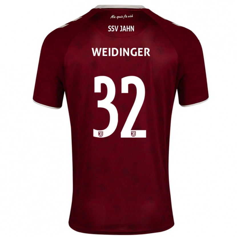 Danxen Criança Camisola Alexander Weidinger #32 Borgonha Branco Alternativa 2025/26 Camisa Brasil