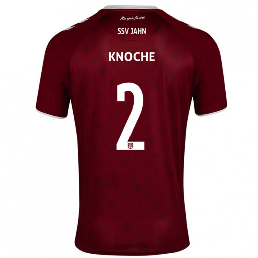 Danxen Criança Camisola Titus Knoche #2 Borgonha Branco Alternativa 2025/26 Camisa Brasil