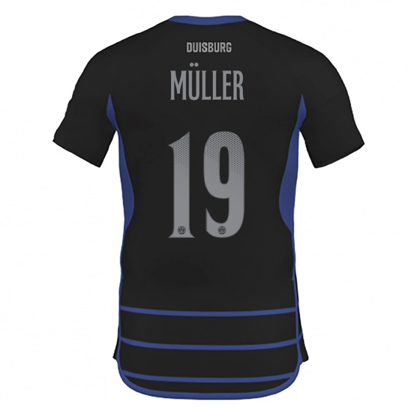 Danxen Criança Camisola Leon Müller #19 Preto Azul Alternativa 2025/26 Camisa Brasil