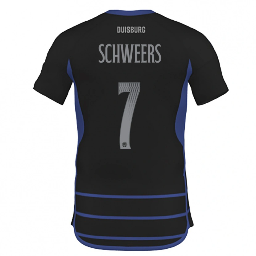 Danxen Criança Camisola Farah Schweers #7 Preto Azul Alternativa 2025/26 Camisa Brasil