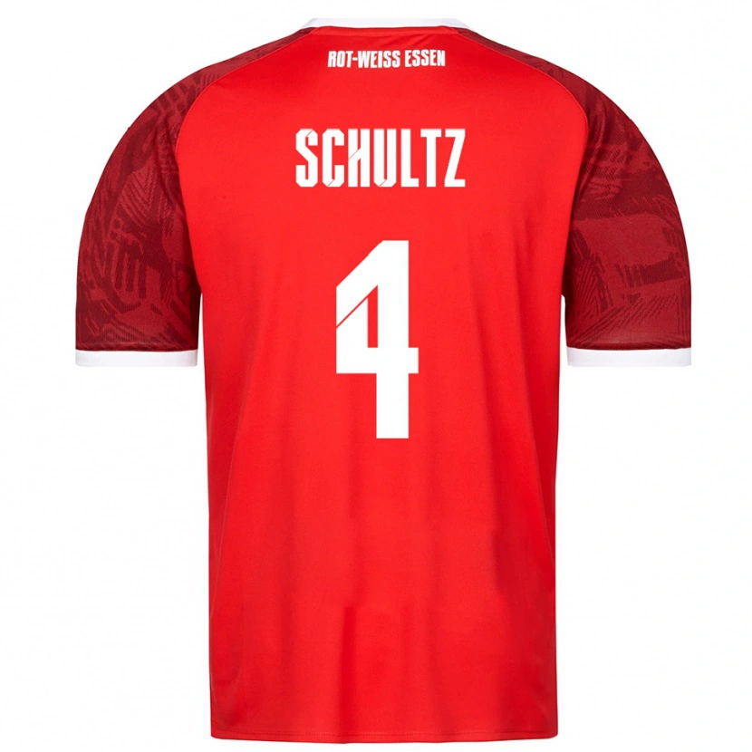 Danxen Criança Camisola Michael Schultz #4 Vermelho Borgonha Branco Alternativa 2025/26 Camisa Brasil