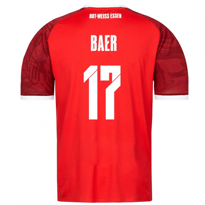 Danxen Criança Camisola Luca Baer #17 Vermelho Borgonha Branco Alternativa 2025/26 Camisa Brasil