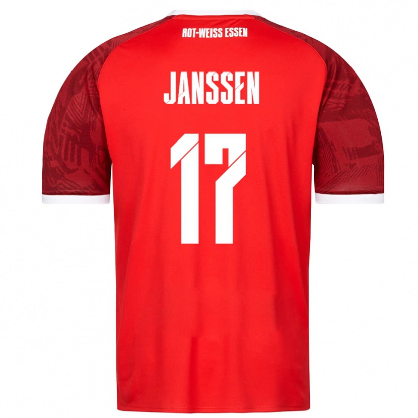 Danxen Criança Camisola Lenn Janssen #17 Vermelho Borgonha Branco Alternativa 2025/26 Camisa Brasil