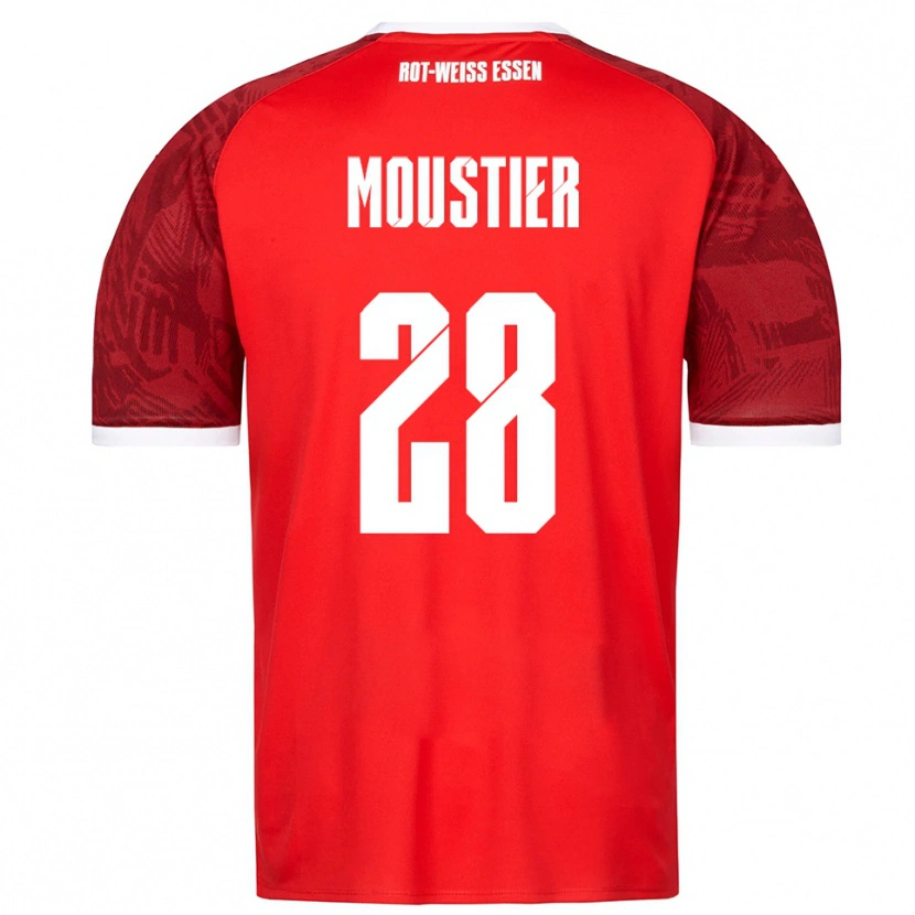 Danxen Criança Camisola Tom Moustier #28 Vermelho Borgonha Branco Alternativa 2025/26 Camisa Brasil