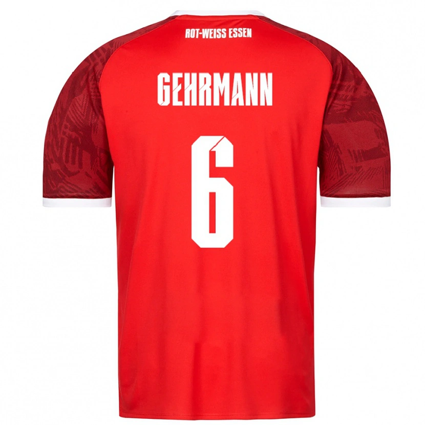 Danxen Criança Camisola Fabian Gehrmann #6 Vermelho Borgonha Branco Alternativa 2025/26 Camisa Brasil
