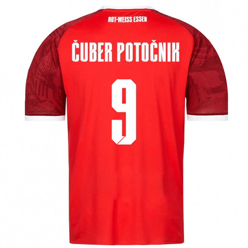 Danxen Criança Camisola Jaka Cuber Potocnik #9 Vermelho Borgonha Branco Alternativa 2025/26 Camisa Brasil