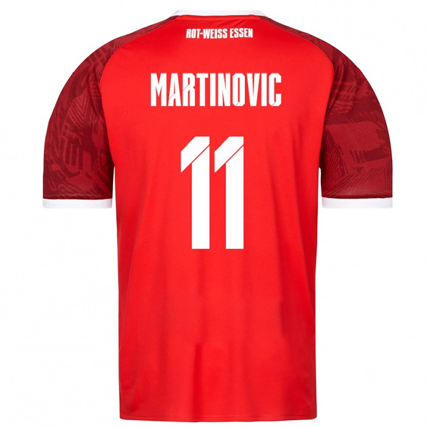 Danxen Criança Camisola Dominik Martinovic #11 Vermelho Borgonha Branco Alternativa 2025/26 Camisa Brasil