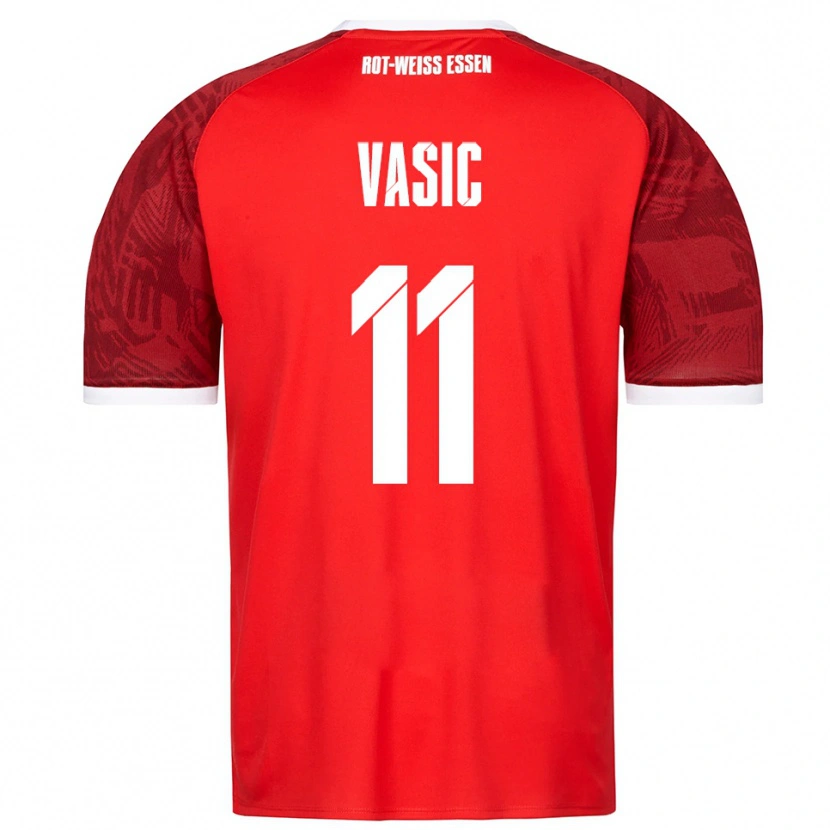 Danxen Criança Camisola Fadih Vasic #11 Vermelho Borgonha Branco Alternativa 2025/26 Camisa Brasil