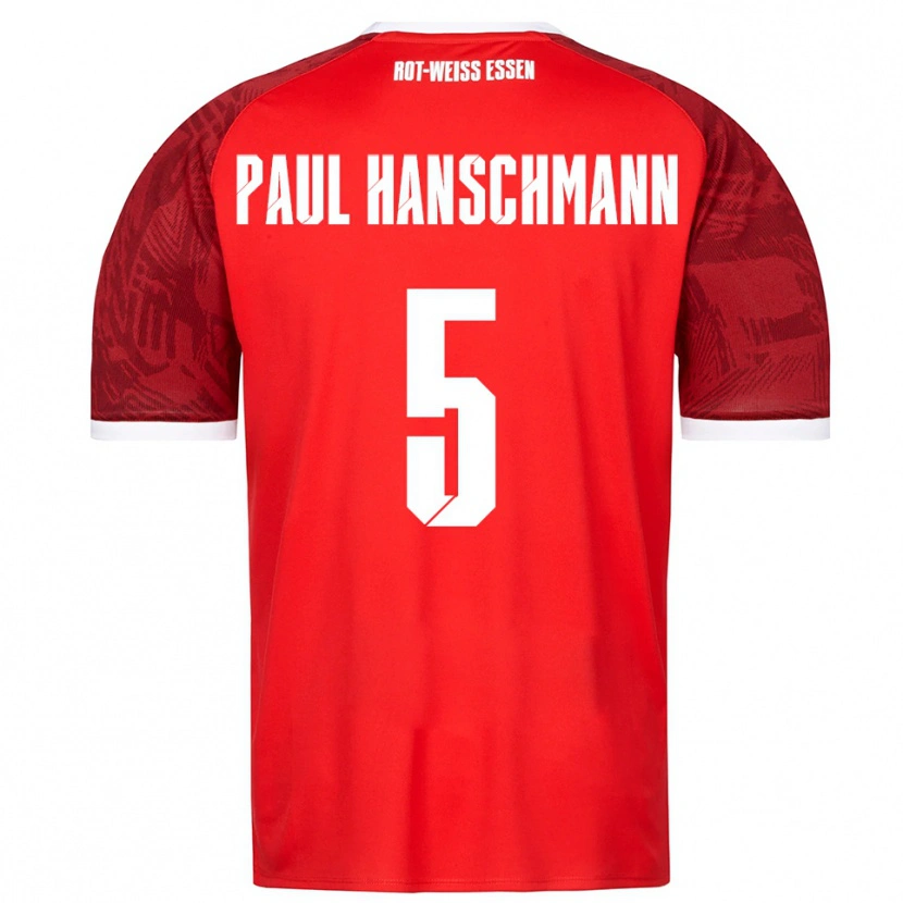 Danxen Criança Camisola Theodor Paul Hanschmann #5 Vermelho Borgonha Branco Alternativa 2025/26 Camisa Brasil