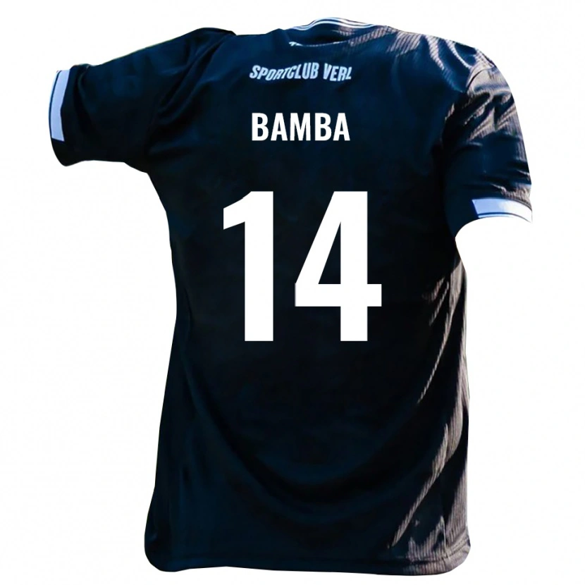Danxen Criança Camisola Emmanuel Bamba #14 Preto Branco Alternativa 2025/26 Camisa Brasil