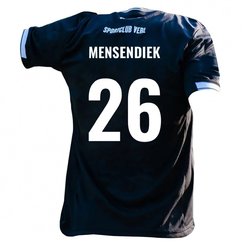 Danxen Criança Camisola Luis Mensendiek #26 Preto Branco Alternativa 2025/26 Camisa Brasil