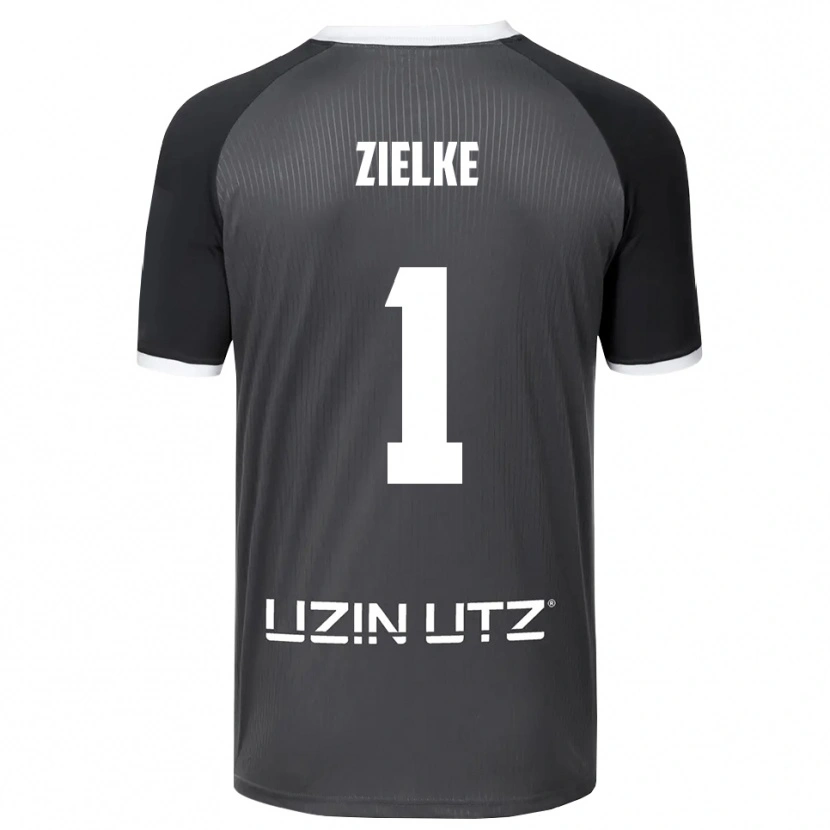 Danxen Criança Camisola Paul Zielke #1 Cinzento Branco Alternativa 2025/26 Camisa Brasil