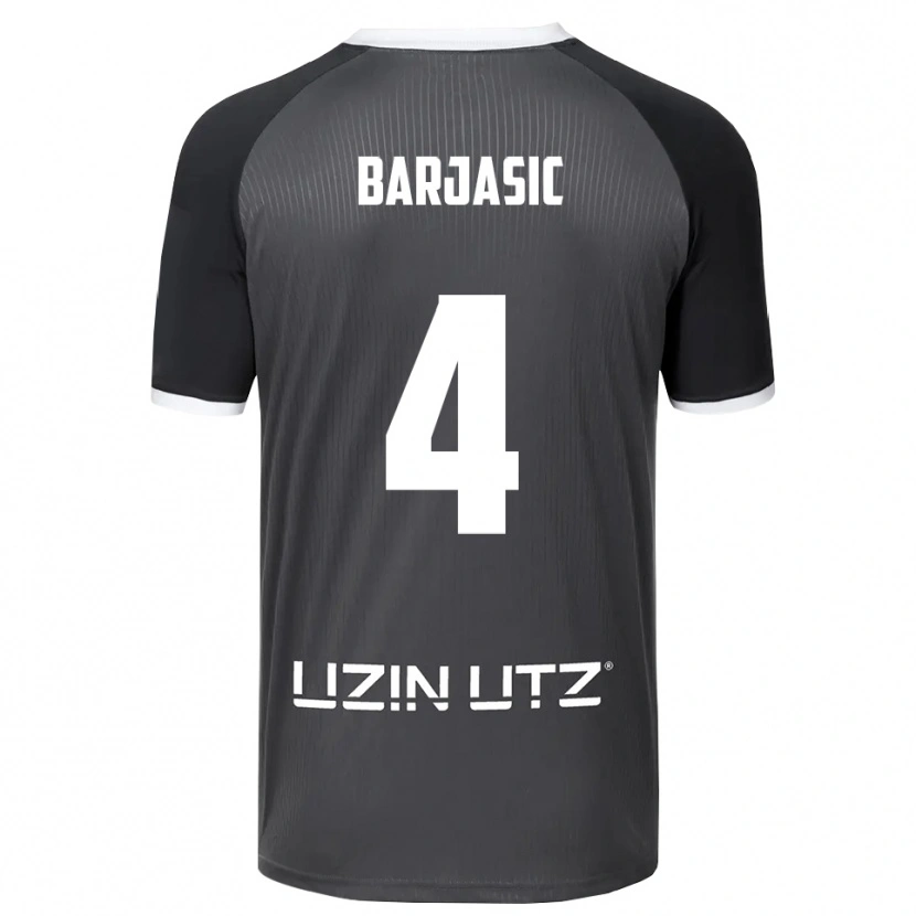 Danxen Criança Camisola Nikola Barjasic #4 Cinzento Branco Alternativa 2025/26 Camisa Brasil
