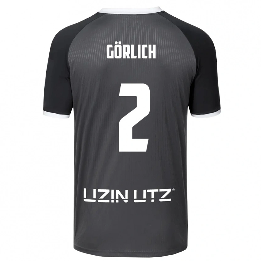 Danxen Criança Camisola Luis Görlich #2 Cinzento Branco Alternativa 2025/26 Camisa Brasil