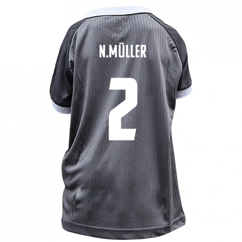 Danxen Criança Camisola Nico Müller #2 Cinzento Branco Alternativa 2025/26 Camisa Brasil
