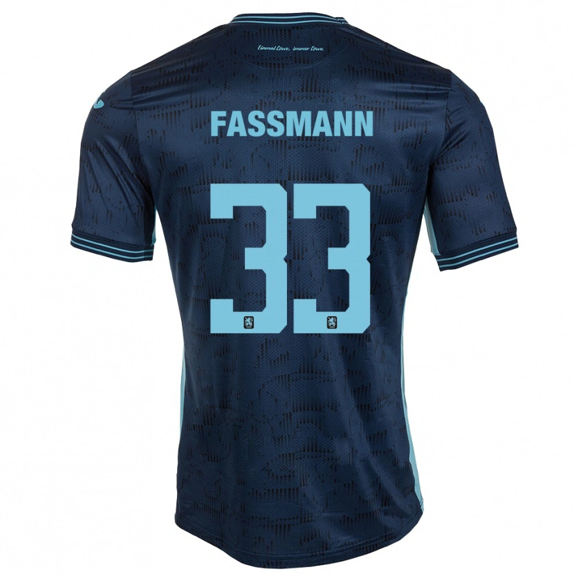 Danxen Criança Camisola Lasse Faßmann #33 Azul Royal Alternativa 2025/26 Camisa Brasil