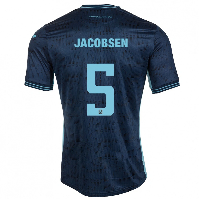 Danxen Criança Camisola Thore Jacobsen #5 Azul Royal Alternativa 2025/26 Camisa Brasil