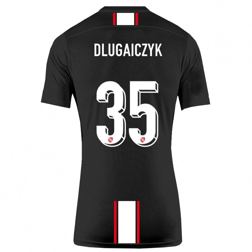 Danxen Criança Camisola Alexander Dlugaiczyk #35 Preto Branco Alternativa 2025/26 Camisa Brasil