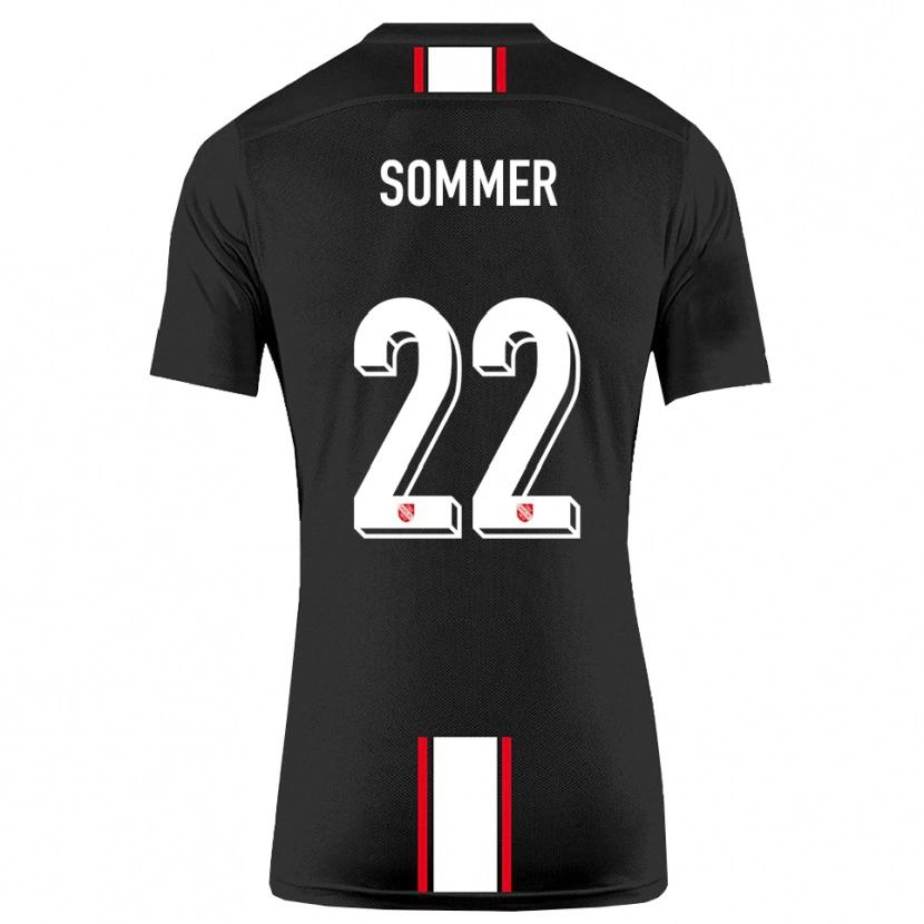 Danxen Criança Camisola Leon Sommer #22 Preto Branco Alternativa 2025/26 Camisa Brasil