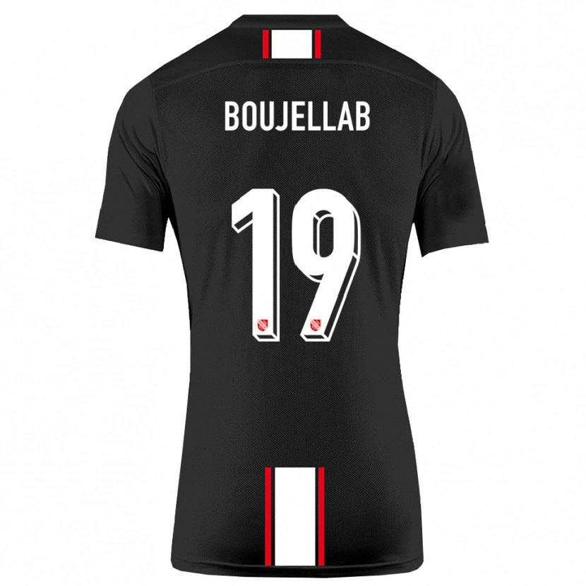 Danxen Criança Camisola Nassim Boujellab #19 Preto Branco Alternativa 2025/26 Camisa Brasil