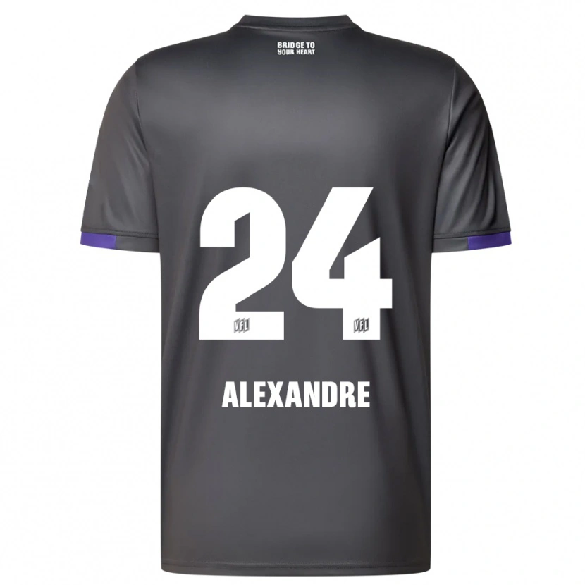 Danxen Criança Camisola Tyron Alexandre #24 Cinzento Roxo Alternativa 2025/26 Camisa Brasil