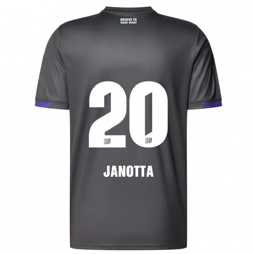 Danxen Criança Camisola Theo Janotta #20 Cinzento Roxo Alternativa 2025/26 Camisa Brasil