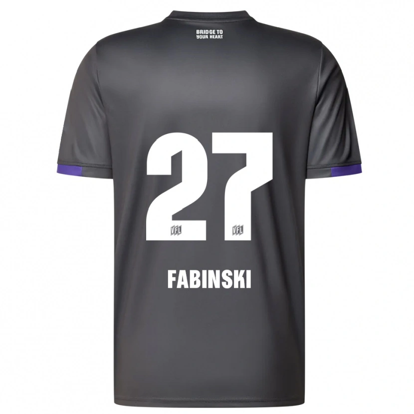Danxen Criança Camisola Robin Fabinski #27 Cinzento Roxo Alternativa 2025/26 Camisa Brasil