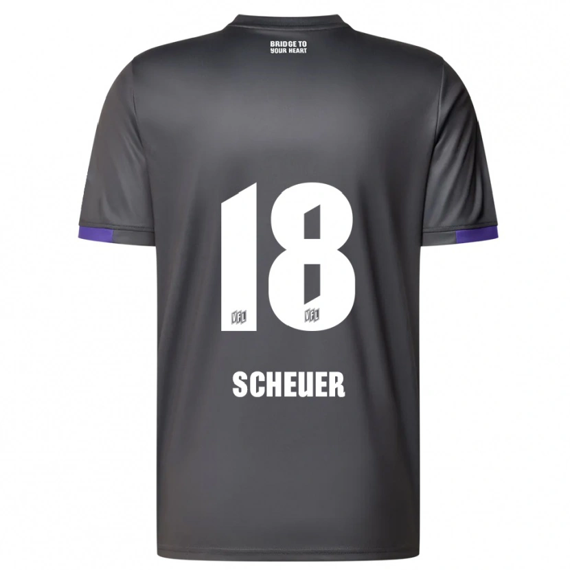 Danxen Criança Camisola Nevio Scheuer #18 Cinzento Roxo Alternativa 2025/26 Camisa Brasil