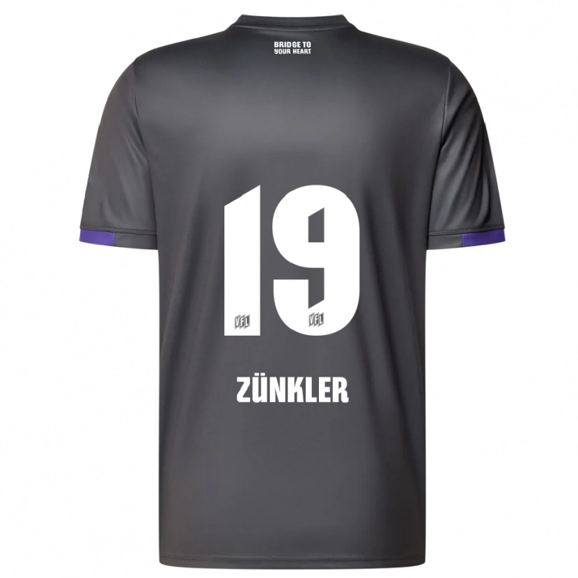 Danxen Criança Camisola Bernd Zünkler #19 Cinzento Roxo Alternativa 2025/26 Camisa Brasil