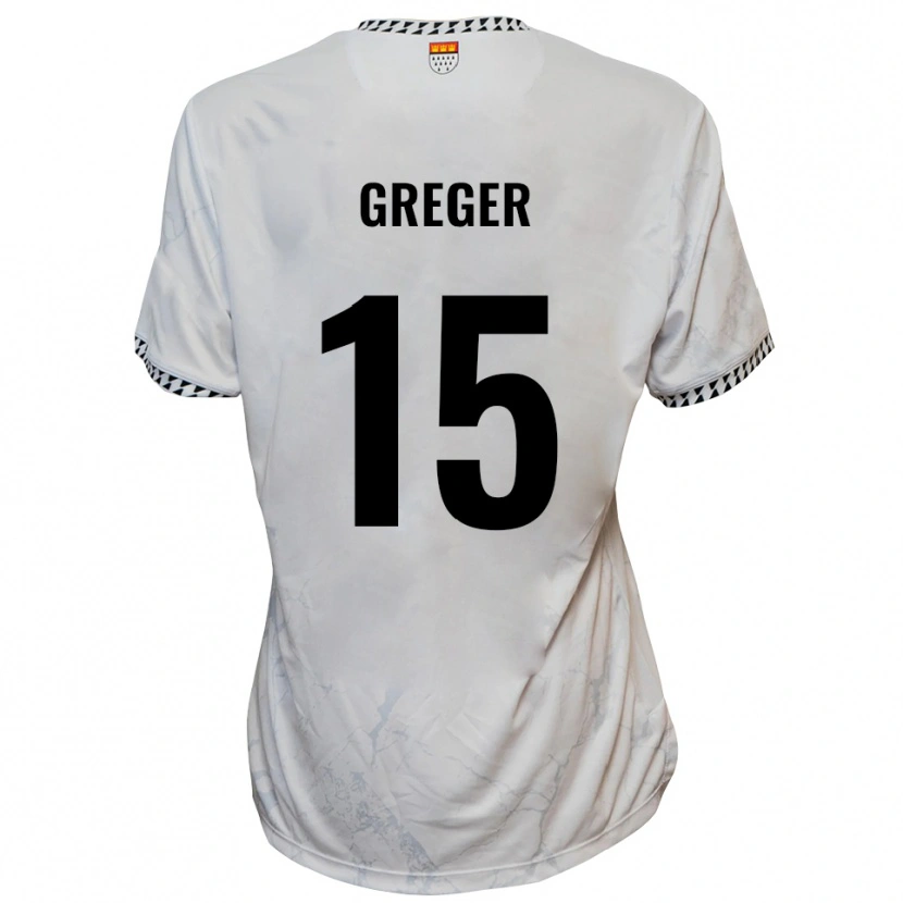 Danxen Criança Camisola Christoph Greger #15 Branco Preto Alternativa 2025/26 Camisa Brasil
