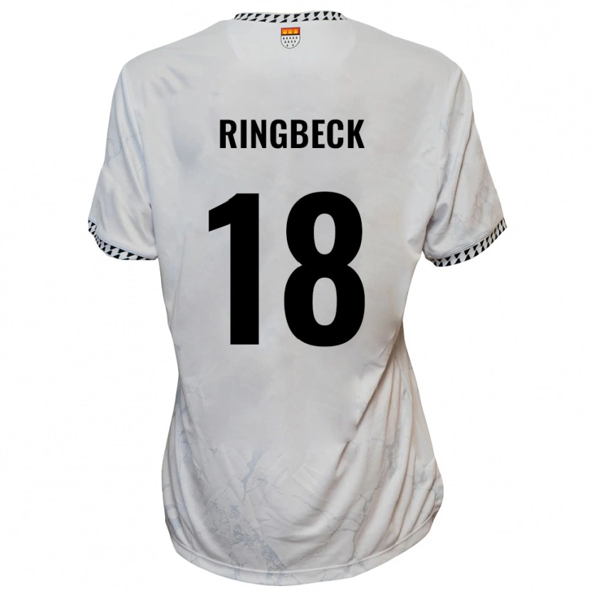 Danxen Criança Camisola Noah Ringbeck #18 Branco Preto Alternativa 2025/26 Camisa Brasil
