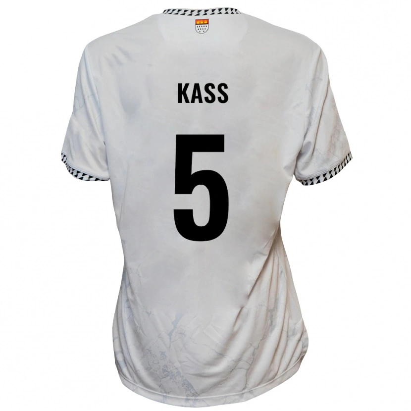 Danxen Criança Camisola Martin Kass #5 Branco Preto Alternativa 2025/26 Camisa Brasil