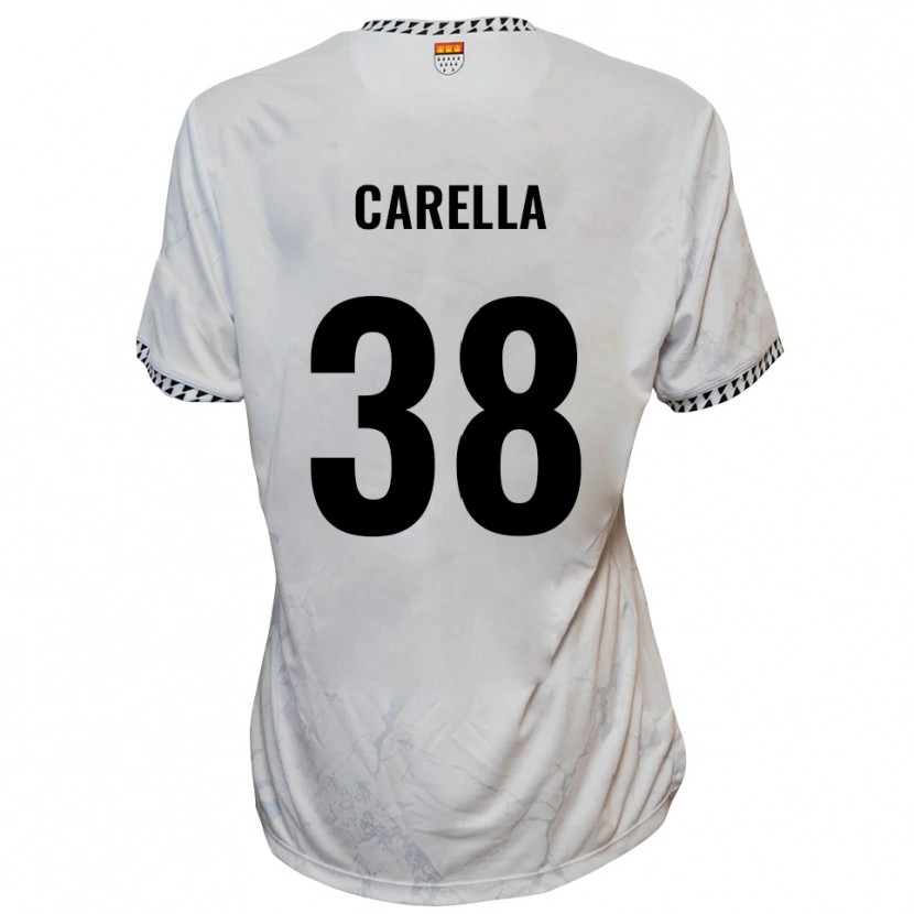 Danxen Criança Camisola Samuele Carella #38 Branco Preto Alternativa 2025/26 Camisa Brasil