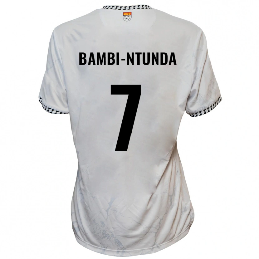 Danxen Criança Camisola Charles Bambi-Ntunda #7 Branco Preto Alternativa 2025/26 Camisa Brasil