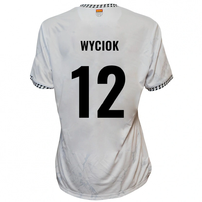 Danxen Criança Camisola David Wyciok #12 Branco Preto Alternativa 2025/26 Camisa Brasil